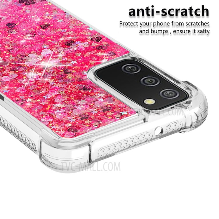 Funny Quicksand TPU Protective Cover Shell for Samsung Galaxy A02s (EU Version)/(US Version) - Rose-4