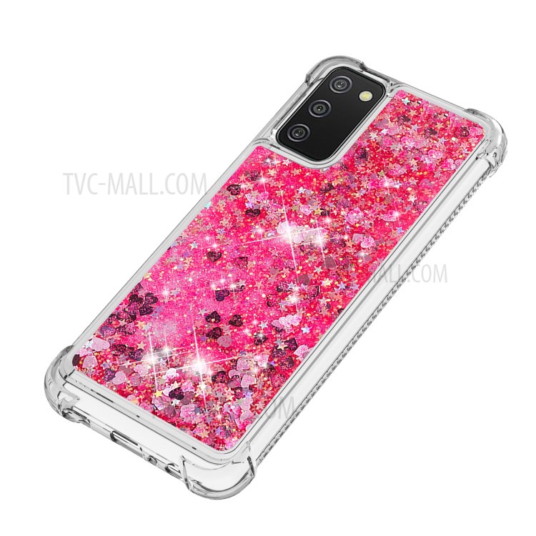 Funny Quicksand TPU Protective Cover Shell for Samsung Galaxy A02s (EU Version)/(US Version) - Rose-6