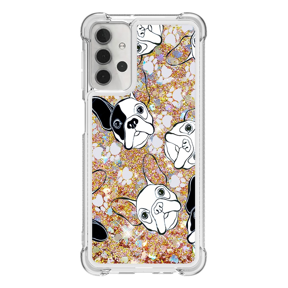 Patterned Quicksand Shockproof TPU Case for Samsung Galaxy A32 5G Cover - Dog-2