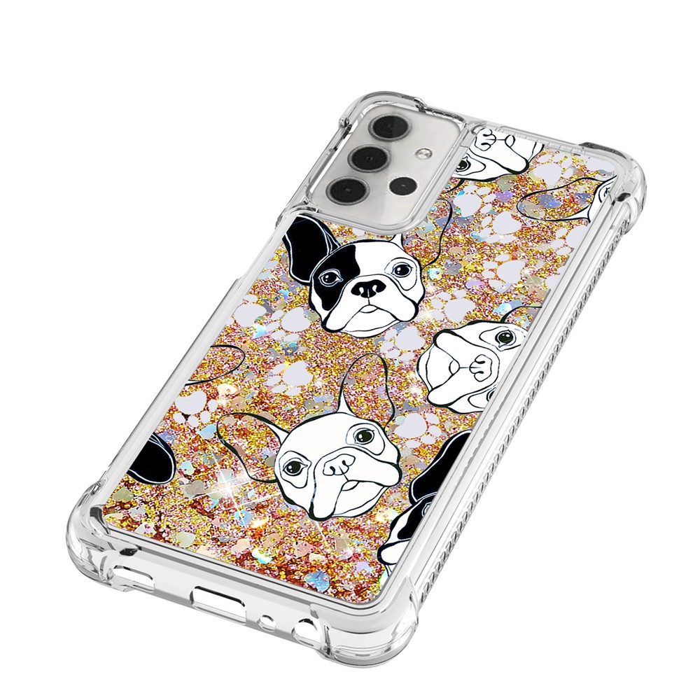 Patterned Quicksand Shockproof TPU Case for Samsung Galaxy A32 5G Cover - Dog-6