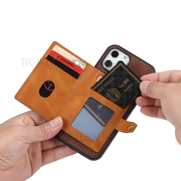 Card Slots Kickstand PU Leather Coated TPU Case for Samsung Galaxy A71 SM-A715 - Brown-2