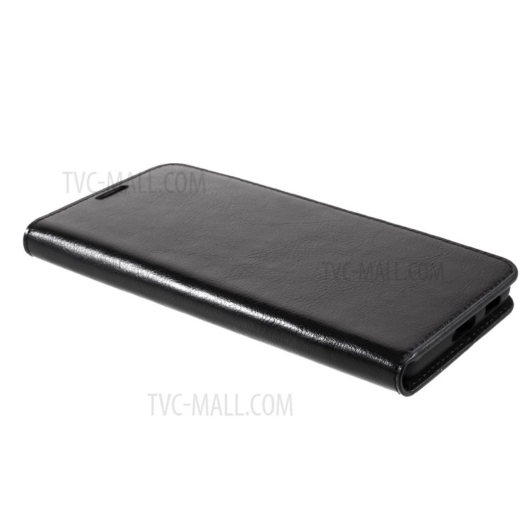 Crazy Horse Auto-Absorbed Genuine Leather Wallet Stand Case for Samsung Galaxy S21 5G - Black-4