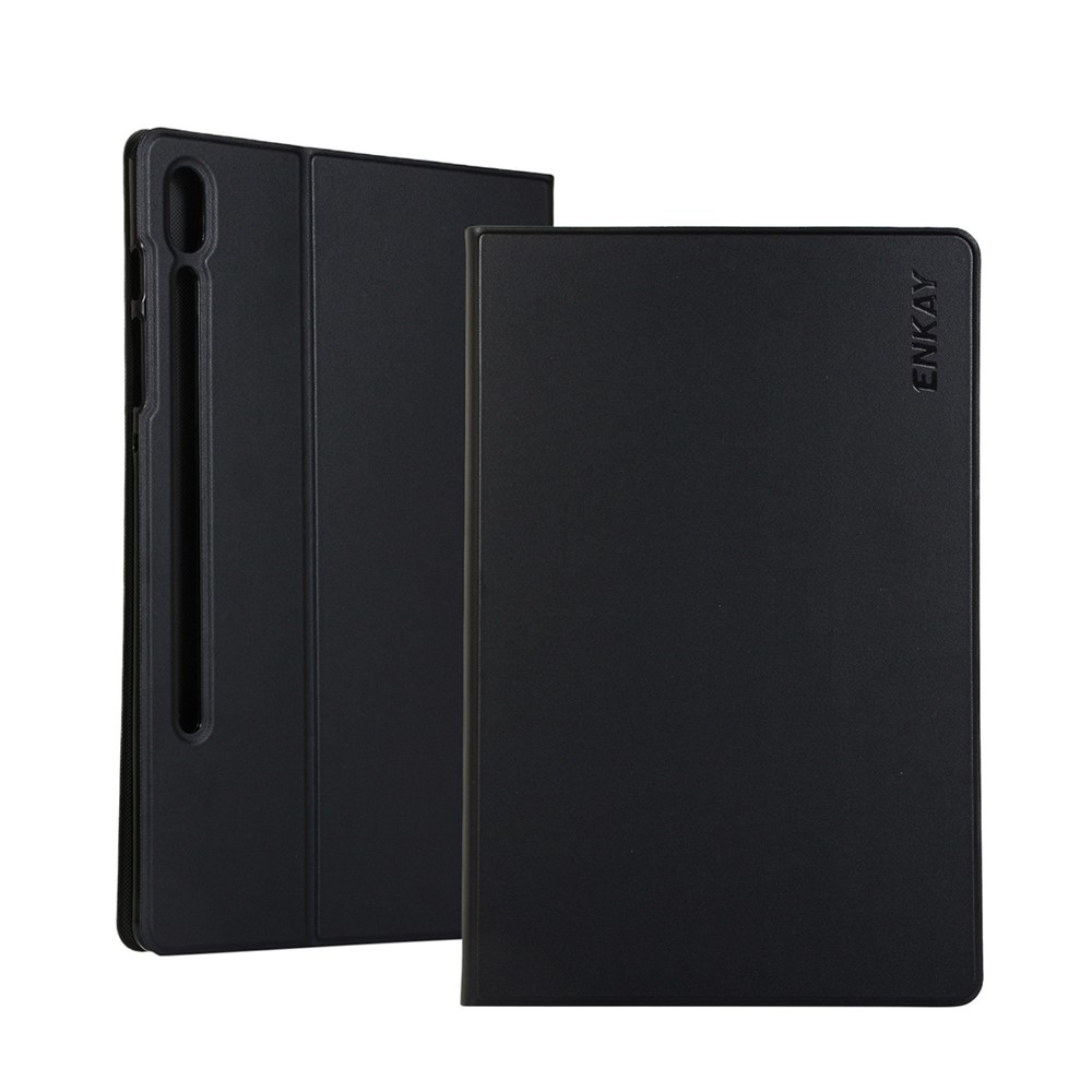ENKAY PU Leather TPU Back Stand Smart Case for Samsung Galaxy Tab S7 11.0 T870 / T875 - Black-1
