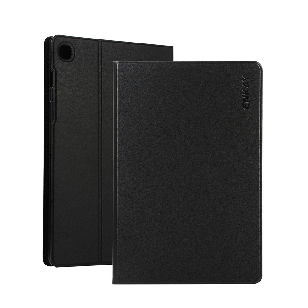 ENKAY PU Leather TPU Back Cover Stand Smart Case for Samsung Galaxy Tab A7 10.4 (2020) T500 / T505 - Black-1