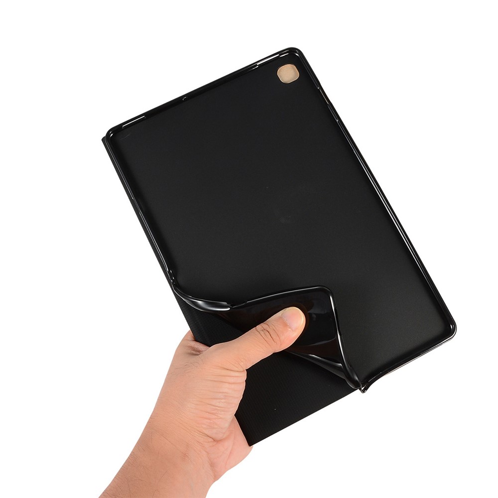 ENKAY PU Leather TPU Back Cover Stand Smart Case for Samsung Galaxy Tab A7 10.4 (2020) T500 / T505 - Black-5