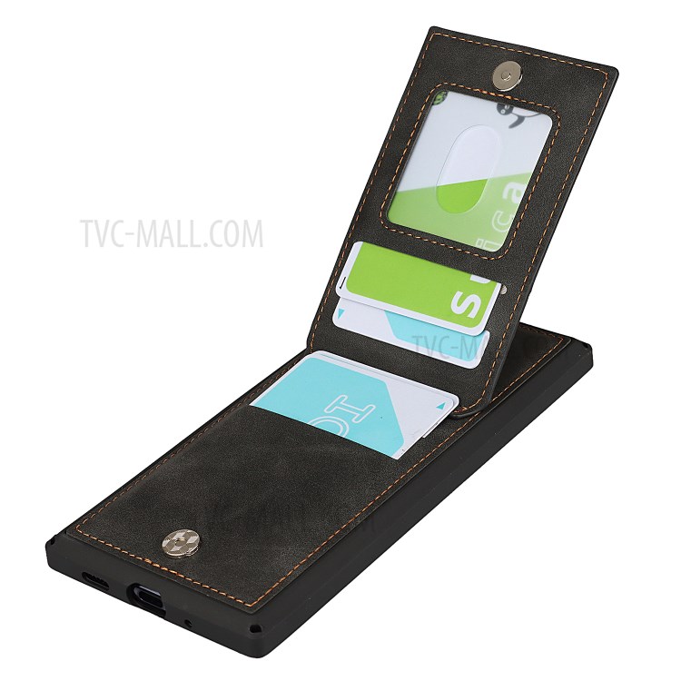 Skin-Touch PU Leather Coated TPU Kickstand Card Slot Design Phone Case with Strap for Samsung Galaxy S20 FE/S20 Fan Edition/S20 FE 5G/S20 Fan Edition 5G - Black-11