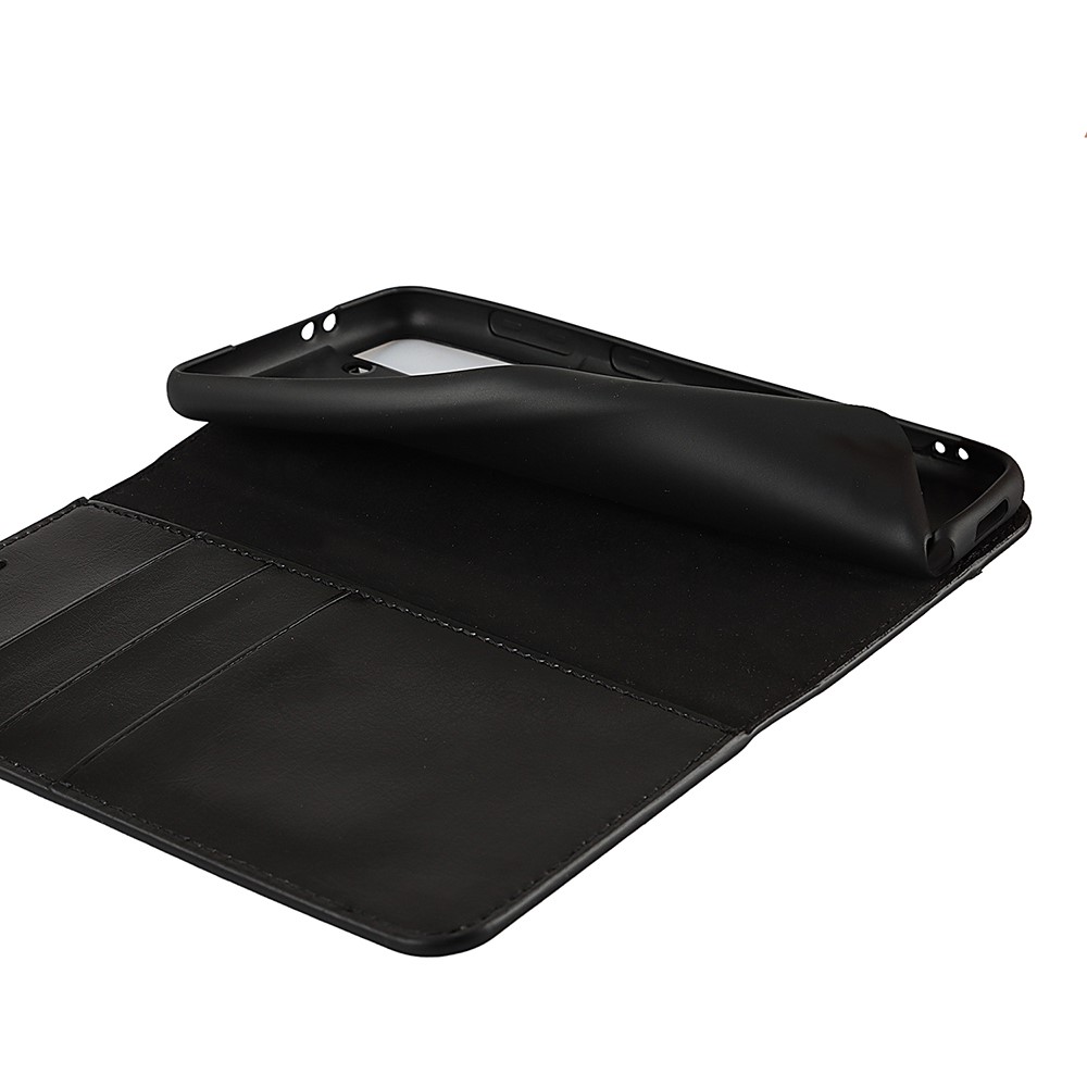 Wallet Stand Design Crazy Horse Texture Genuine Leather Cover Case for Samsung Galaxy S21 5G - Black-7