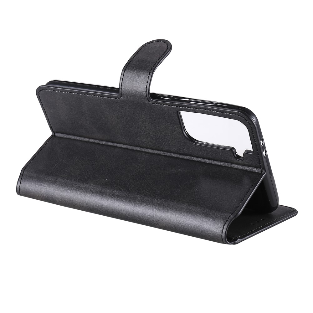 Wallet Stand Flip Leather Phone Case for Samsung Galaxy S21+ 5G - Black-5