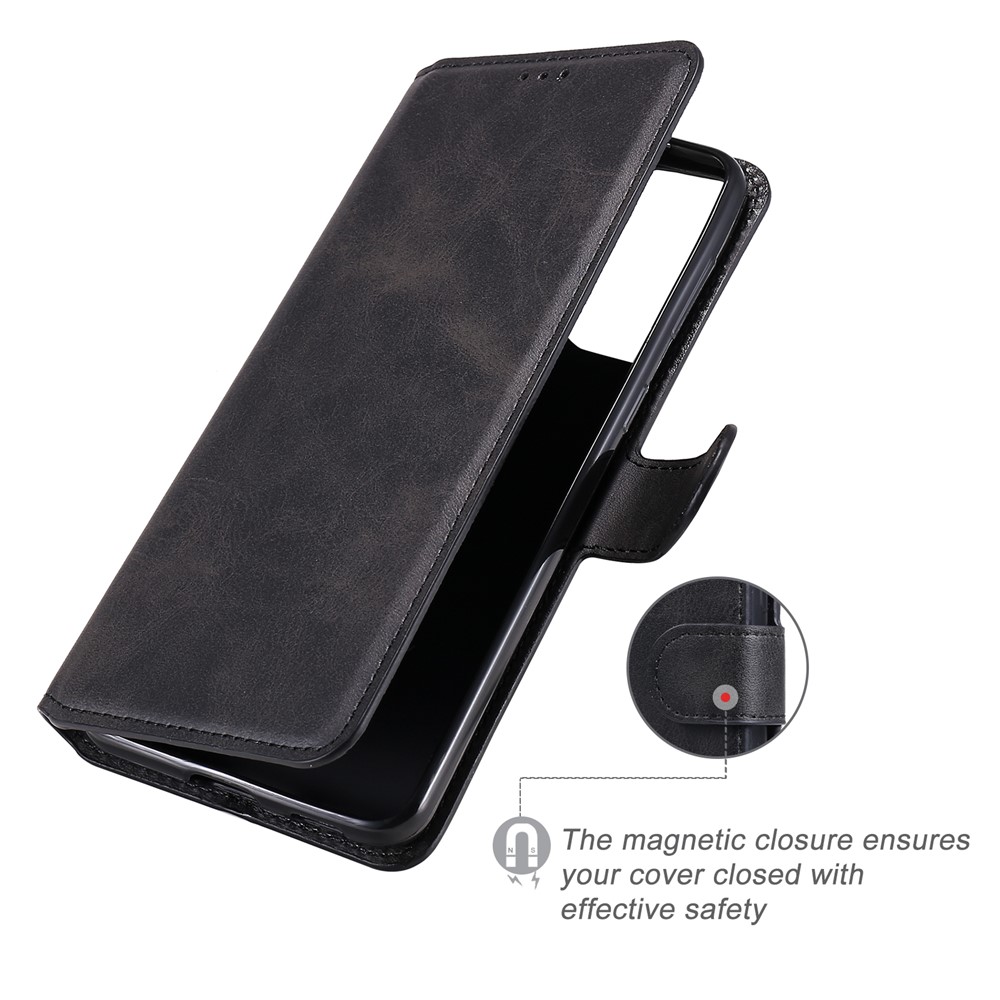 Wallet Stand Flip Leather Phone Case for Samsung Galaxy S21+ 5G - Black-8