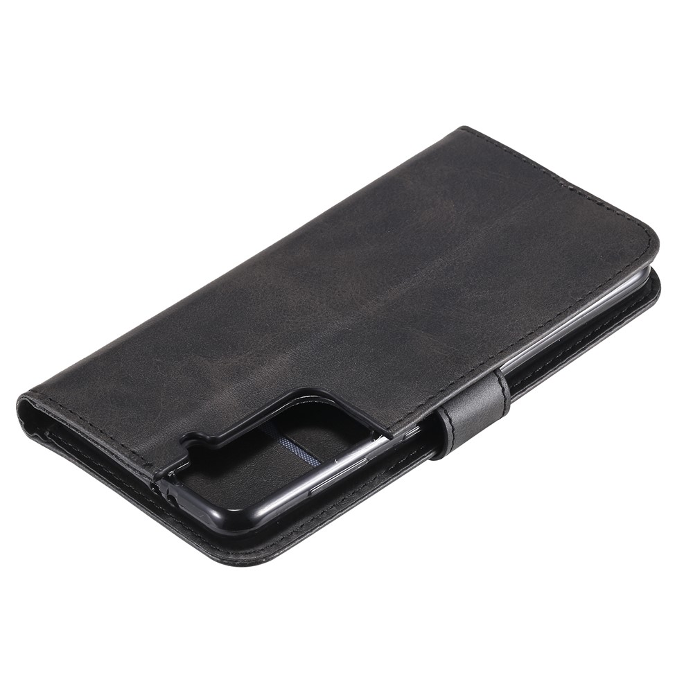 Zipper Pocket Leather Wallet Stand Case for Samsung Galaxy S21+ 5G - Black-10