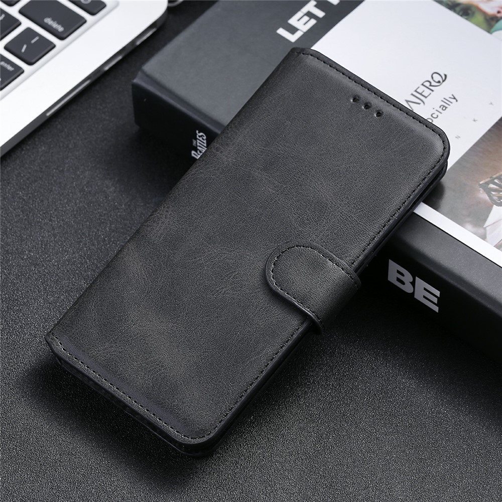 Classic Wallet Stand Leather Phone Cover Case for Samsung Galaxy A42 5G - Black-11