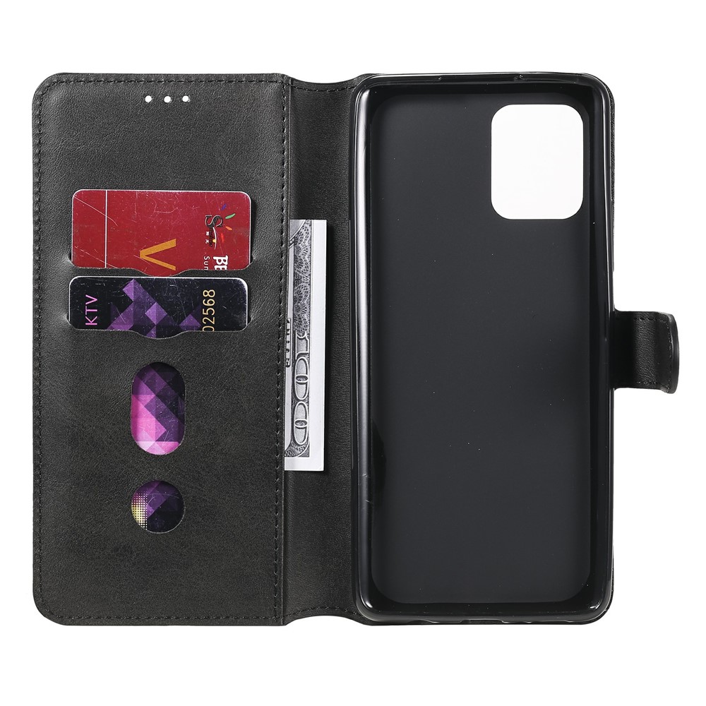 Classic Wallet Stand Leather Phone Cover Case for Samsung Galaxy A42 5G - Black-4