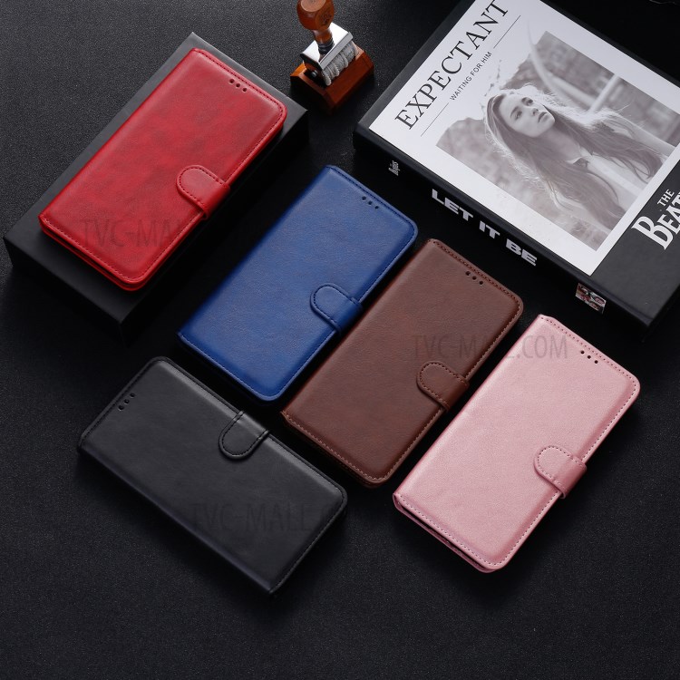 Classic Wallet Stand Flip Leather Phone Case for Samsung Galaxy A72 5G - Black-12