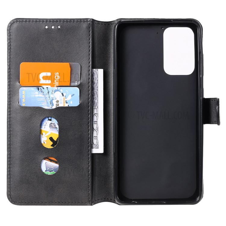 Classic Wallet Stand Flip Leather Phone Case for Samsung Galaxy A72 5G - Black-4