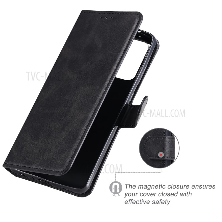 Classic Wallet Stand Flip Leather Phone Case for Samsung Galaxy A72 5G - Black-8