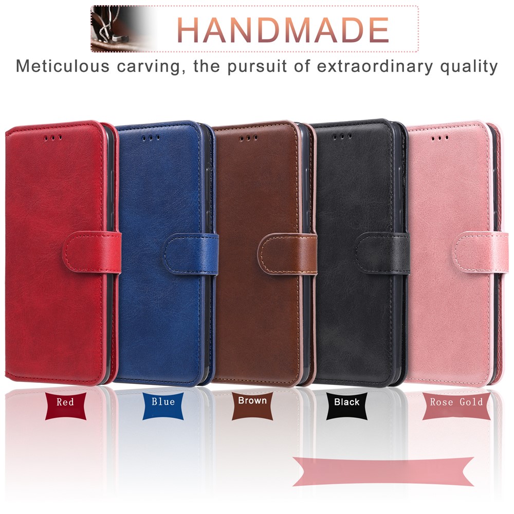 Wallet Stand Flip Leather Phone Case for Samsung Galaxy S21 5G - Black-14