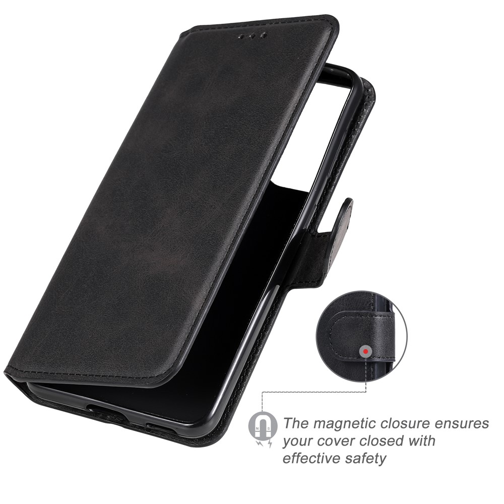 Wallet Stand Flip Leather Phone Case for Samsung Galaxy S21 5G - Black-8
