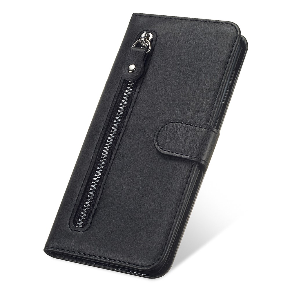 Zipper Pocket Wallet Leather Stand Smartphone Case for Samsung Galaxy A52 5G/A52 4G - Black-10