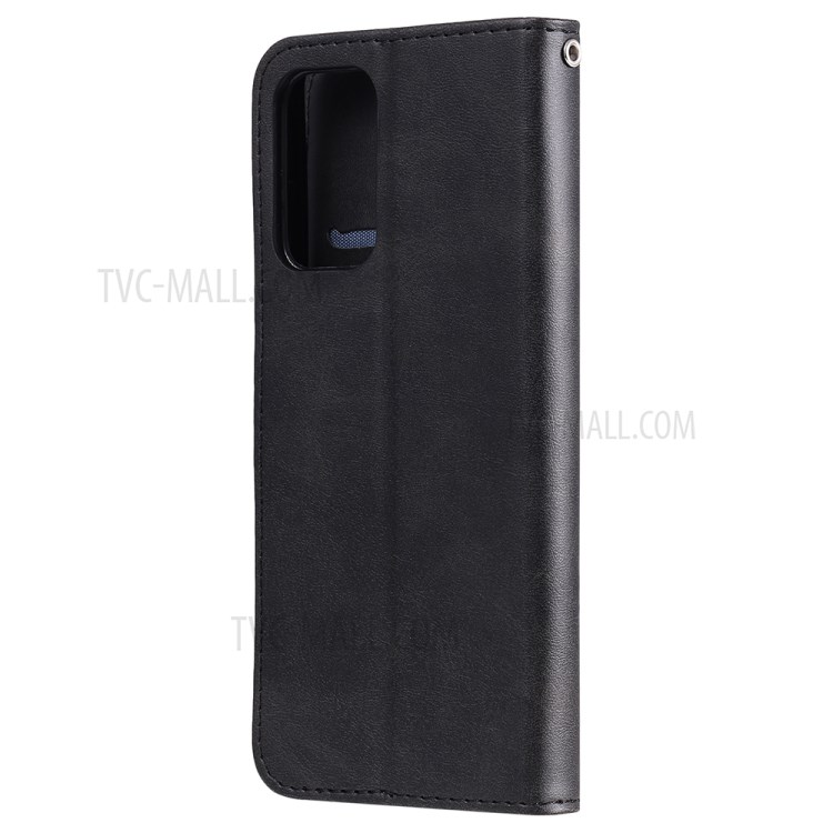 Zipper Pocket Wallet Leather Stand Phone Case for Samsung Galaxy A72 5G/A72 4G - Black-4