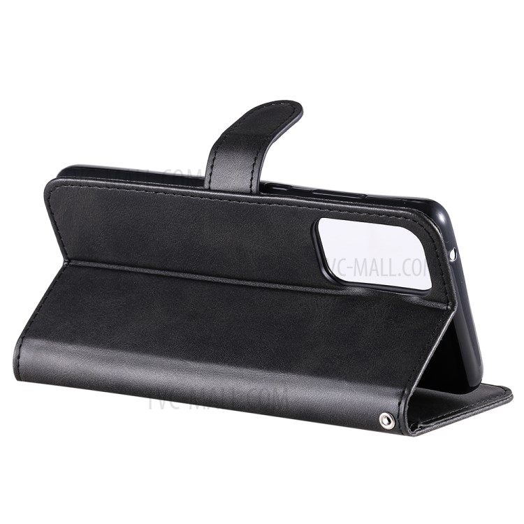Zipper Pocket Wallet Leather Stand Phone Case for Samsung Galaxy A72 5G/A72 4G - Black-7