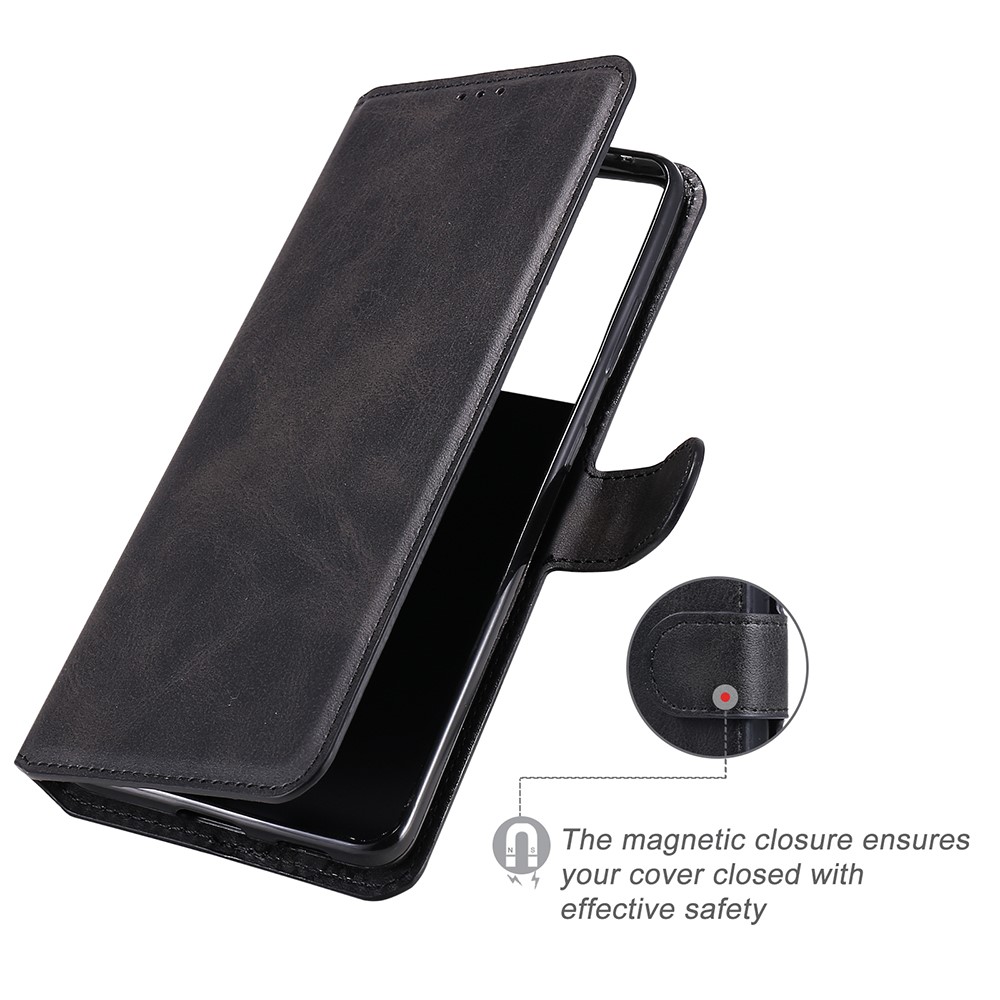 Wallet Leather Stand Cell Phone Case for Samsung Galaxy S21 Ultra 5G - Black-8