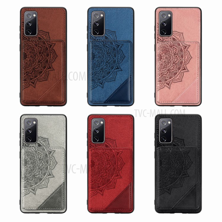 Mandala Flower Pattern PU Leather+TPU Flip Wallet Phone Case for Samsung Galaxy S20 FE/S20 Fan Edition/S20 FE 5G/S20 Fan Edition 5G - Black-12