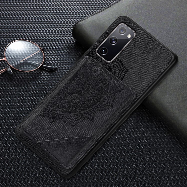 Mandala Flower Pattern PU Leather+TPU Flip Wallet Phone Case for Samsung Galaxy S20 FE/S20 Fan Edition/S20 FE 5G/S20 Fan Edition 5G - Black-5