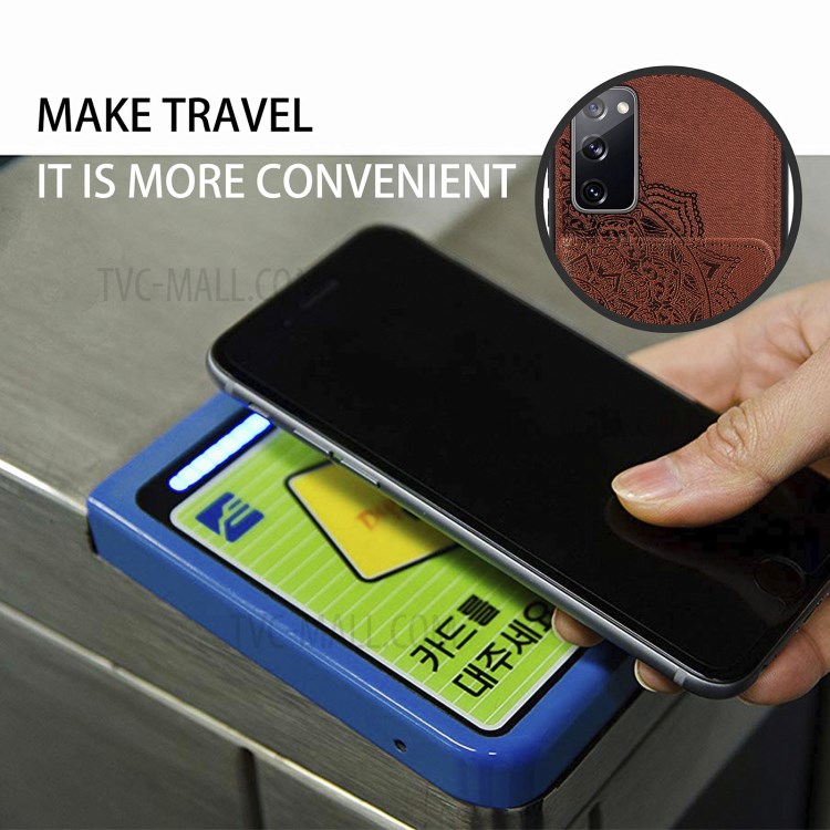 Card Slot Design PU Leather Coated TPU Phone Case with Kickstand and Strap for Samsung Galaxy S20 FE/S20 Fan Edition/S20 FE 5G/S20 Fan Edition 5G - Brown-8