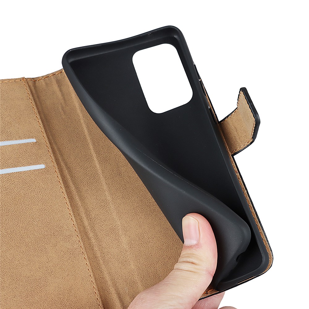 Genuine Leather Phone Wallet Stand Shell for Samsung Galaxy A52 5G/A52 4G-9
