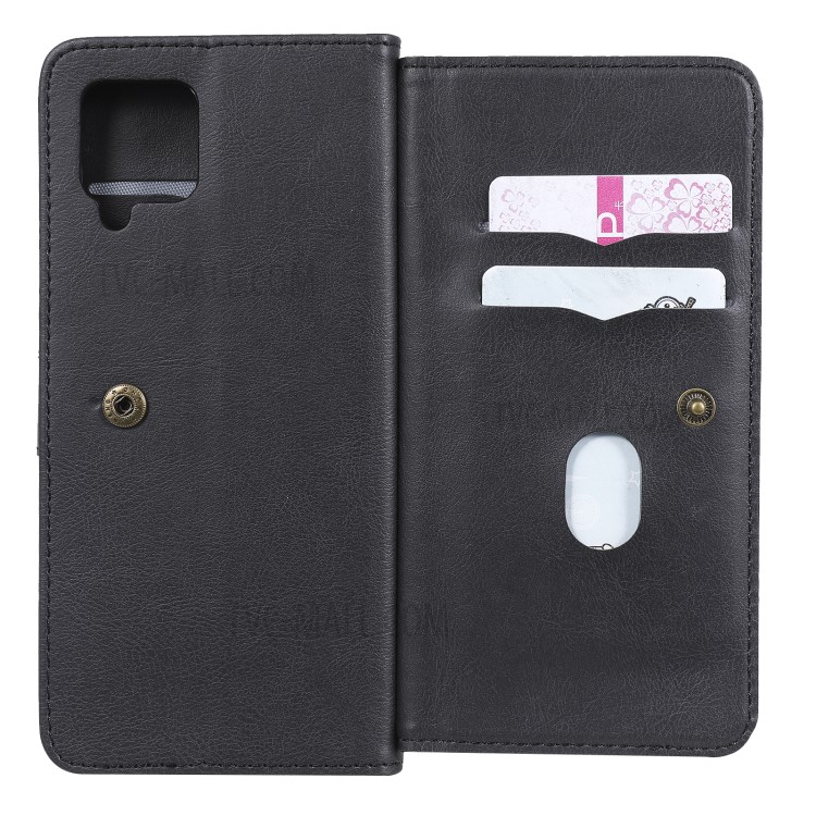 New Style 10 Card Slots Wallet Shell for Samsung Galaxy A42 5G Leather Cover - Black-7