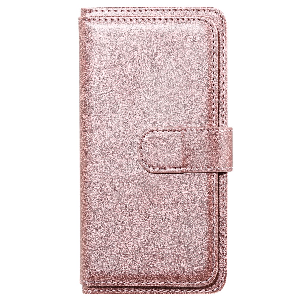 Wallet Design KT Série Multifuncional 1 Slots de 10 Cards Slots Para Samsung Galaxy A32 5G/M32 5G Cover de Couro - Rosa Ouro-2