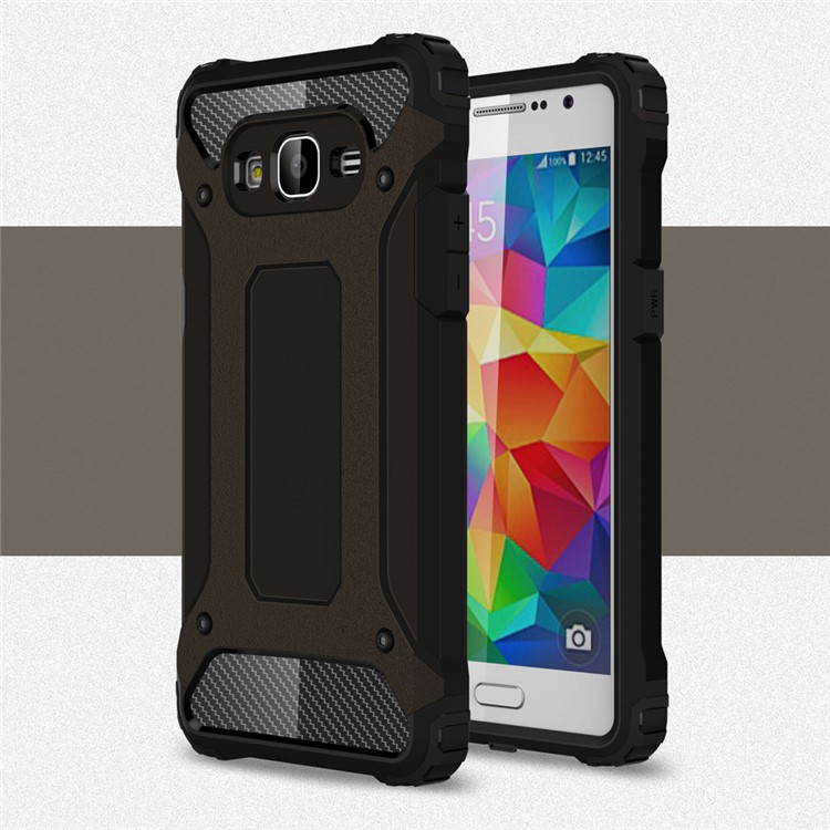 

Armor Guard Plastic + TPU Hybrid Case for Samsung Galaxy Grand Prime SM-G530 - Black