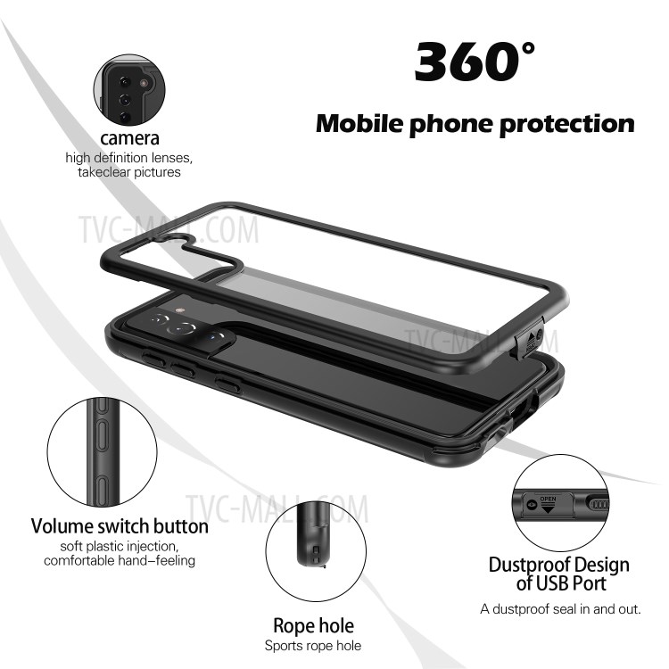 Plastic + TPU Front and Rear Protective Case for Samsung Galaxy S21 Ultra 5G-8