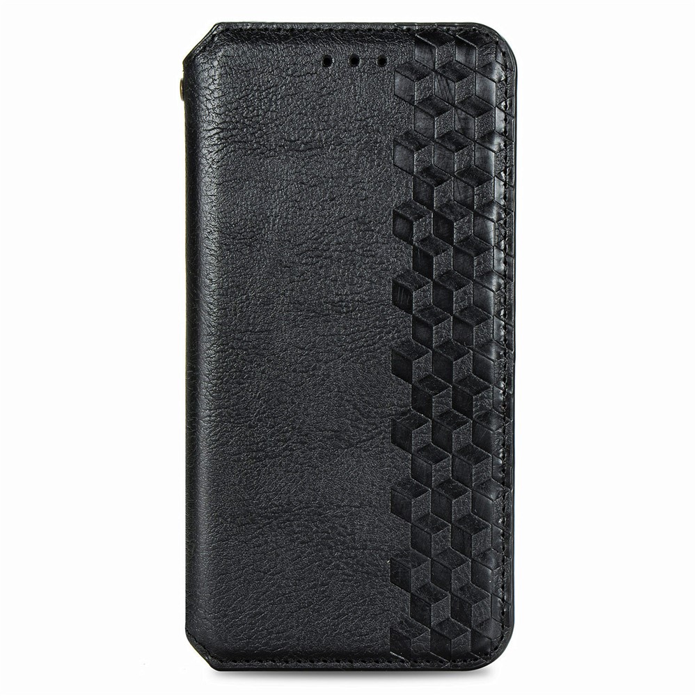 Texture Rosture Auto-auto-absorbed pu le Cuir Portefeuille Téléphone Pour Samsung Galaxy A51 5G SM-A516 - le Noir