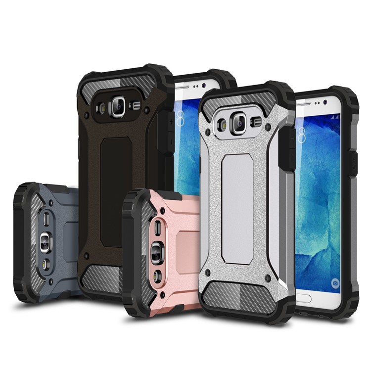 Armor Guard Plastic + TPU Hybrid Case for Samsung Galaxy J5 SM-J500F - Black-2