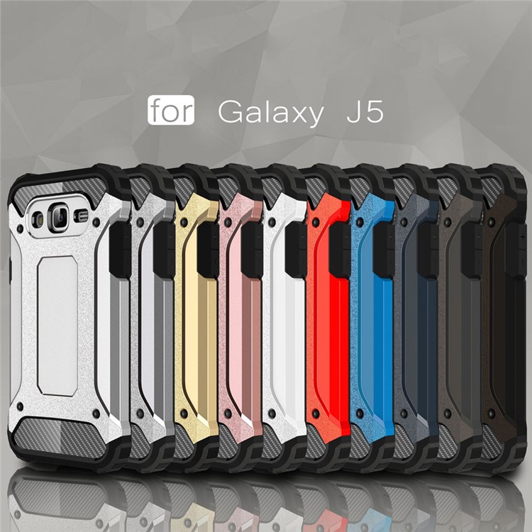 Armor Guard Plastic + TPU Hybrid Case for Samsung Galaxy J5 SM-J500F - Black-3