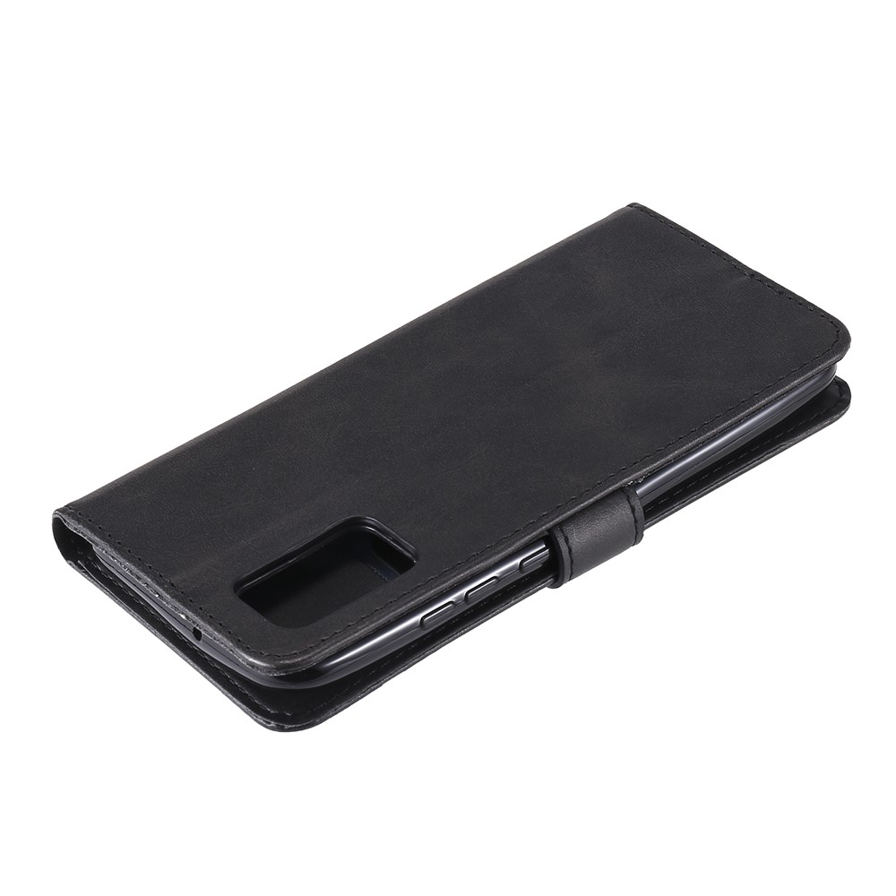 Zipper Pocket Leather Wallet Stand Case for Samsung Galaxy A02s (164.2x75.9x9.1mm) - Black-8