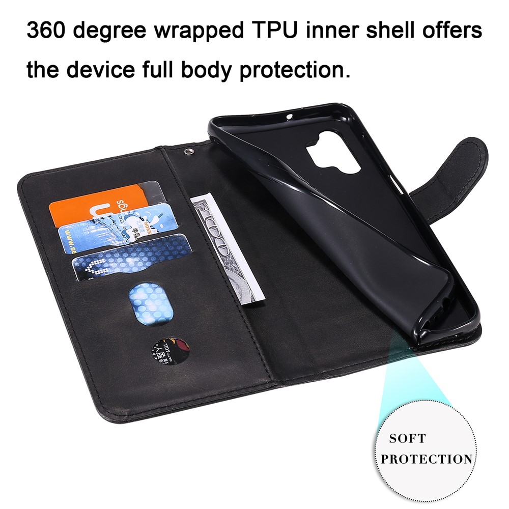 Zipper Pocket Wallet Leather Stand Case for Samsung Galaxy A32 5G Cover - Black-11
