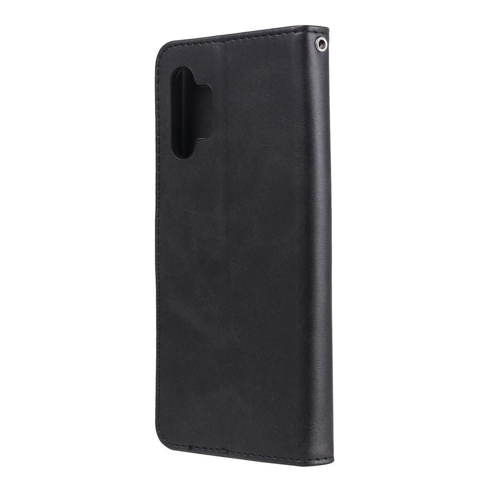 Zipper Pocket Wallet Leather Stand Case for Samsung Galaxy A32 5G Cover - Black-4