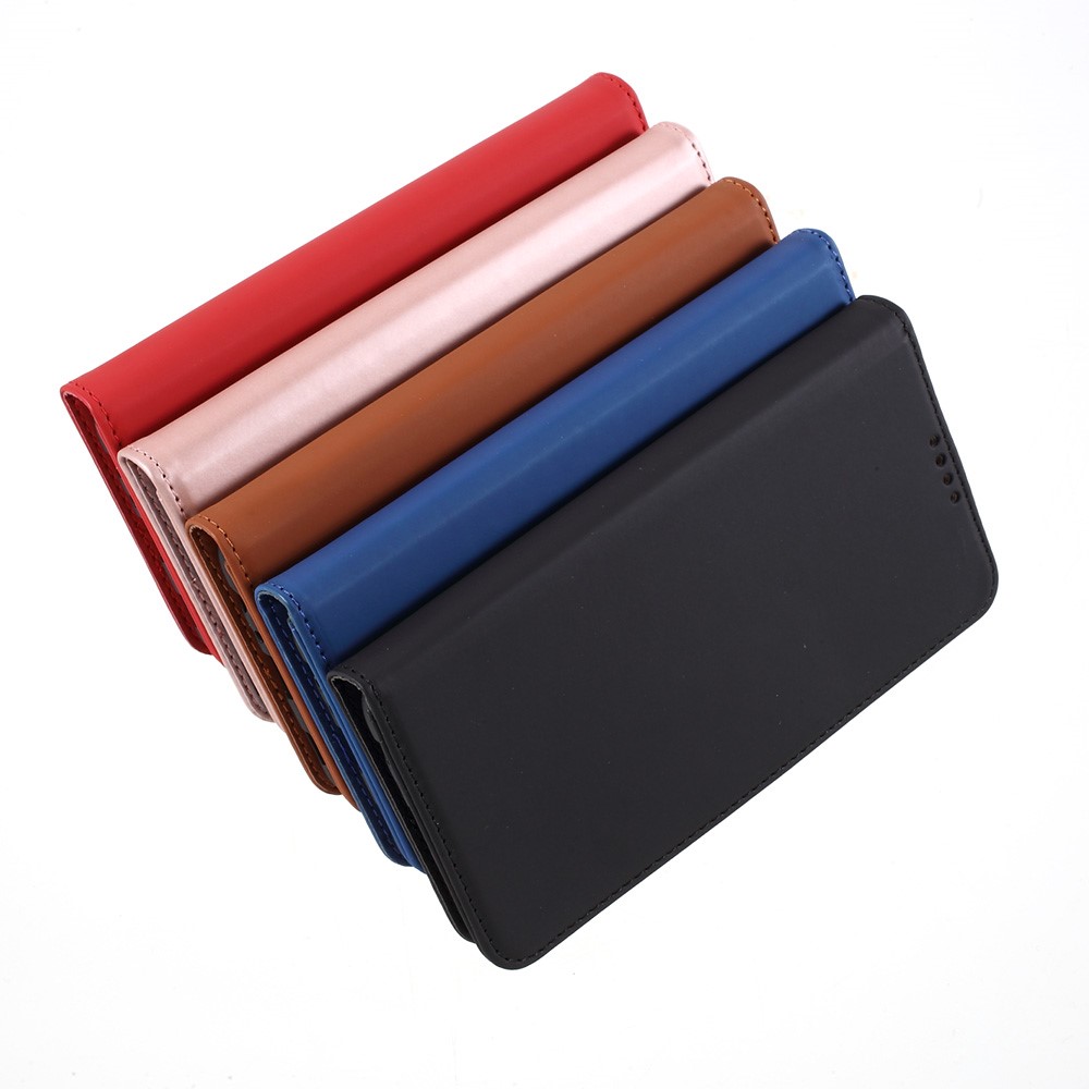 Liquid Silicone Feel Leather Automatic Suction Wallet Case for Samsung Galaxy A32 5G - Black-12