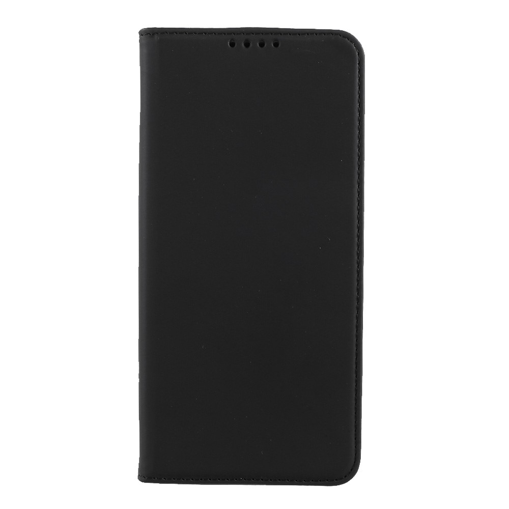 Liquid Silicone Feel Leather Automatic Suction Wallet Case for Samsung Galaxy A32 5G - Black-2