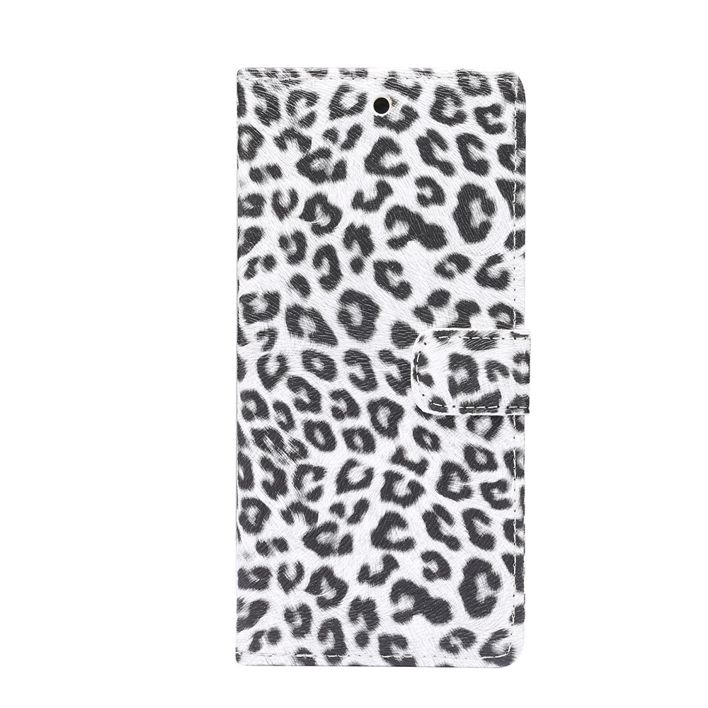 Leopard Texture Wallet Leather Stand Phone Protective Case for Samsung Galaxy S21 Ultra 5G - White-2