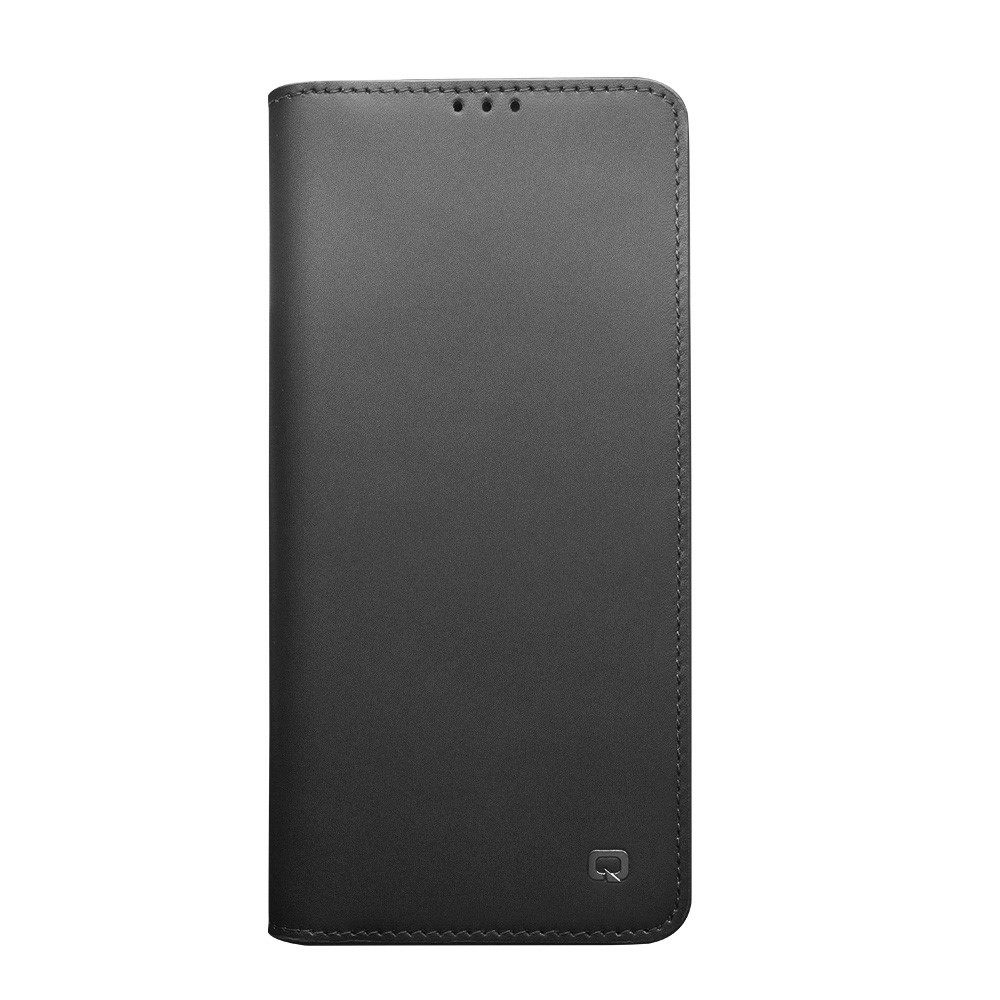 QIALINO Classic Style Wallet Cover Genuine Leather for Samsung Galaxy S21 Plus 5G - Black-6