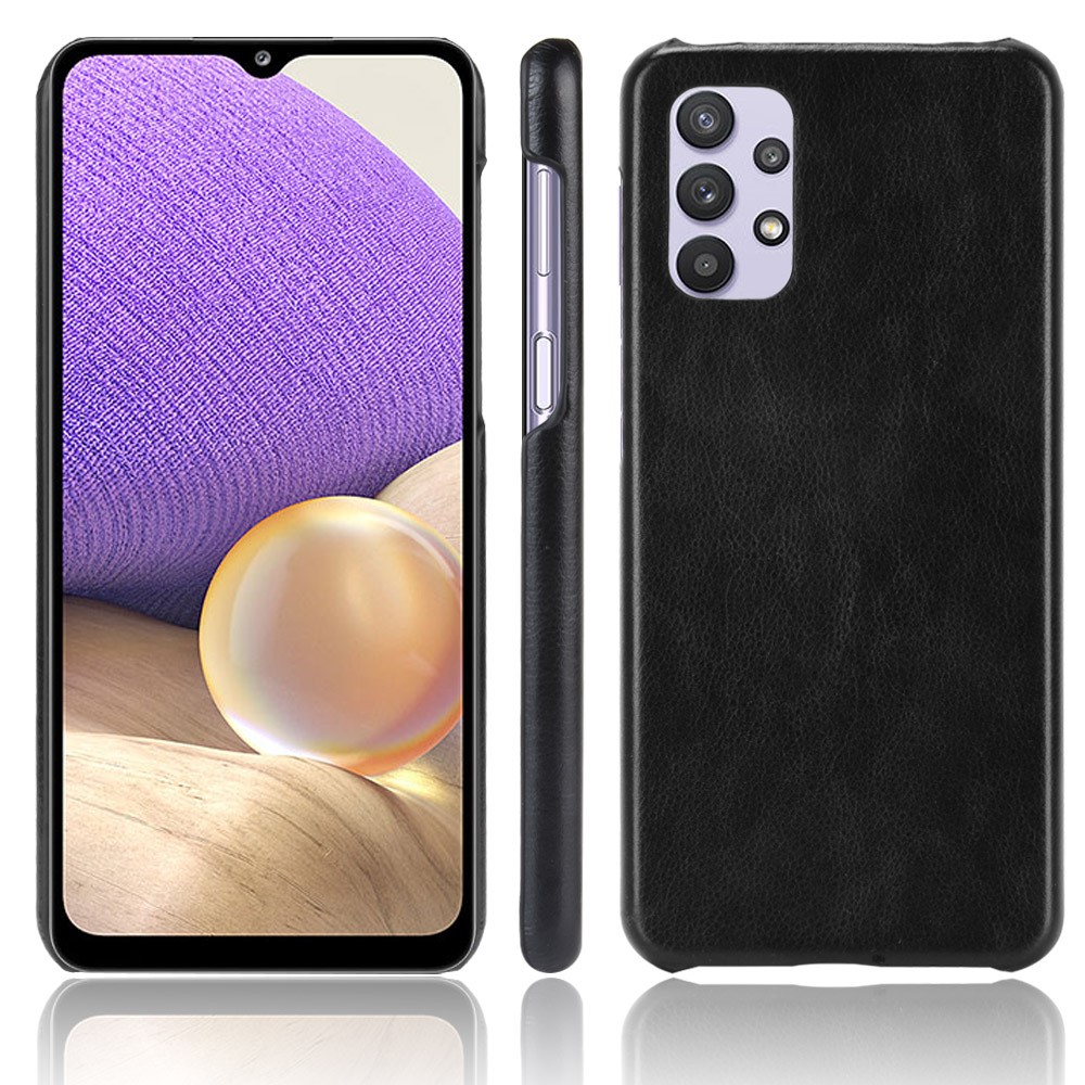 Litchi Texture PU Leather Surface PC Cover for Samsung Galaxy A32 5G - Black-4