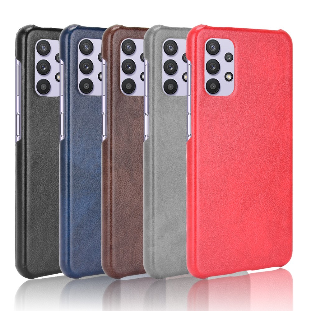 Litchi Texture PU Leather Surface PC Cover for Samsung Galaxy A32 5G - Black-5