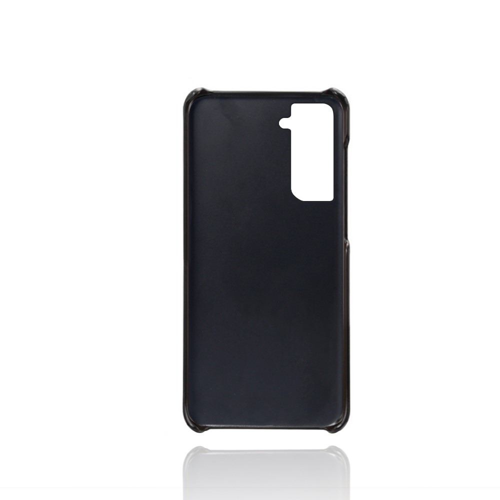 KSQ PU Leather Coated PC Case with Dual-Card Slots Design for Samsung Galaxy S21 5G - Black-5
