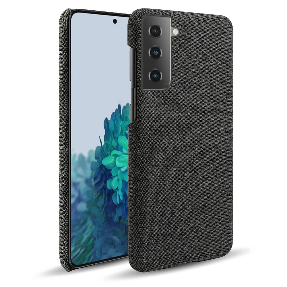KSQ Cloth Texture Plastic Back Case for Samsung Galaxy S21 5G - Black-1