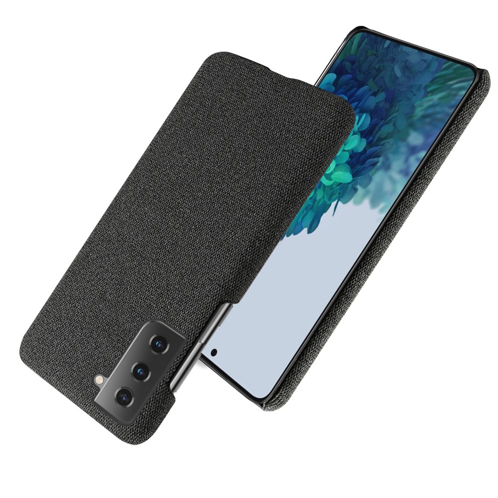 KSQ Cloth Texture Plastic Back Case for Samsung Galaxy S21 5G - Black-2