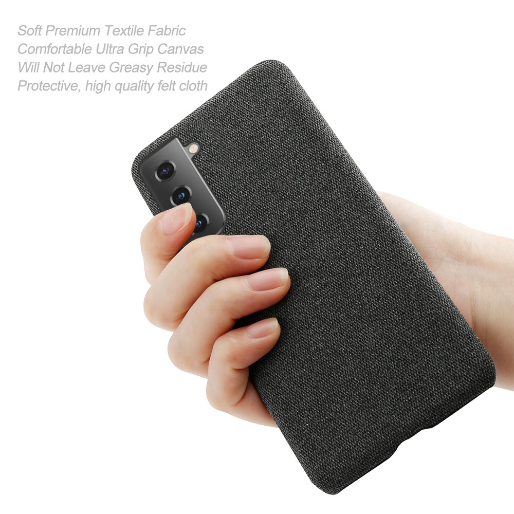 KSQ Cloth Texture Plastic Back Case for Samsung Galaxy S21 5G - Black-6