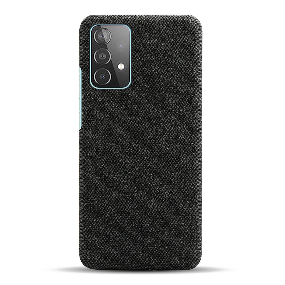 KSQ Cloth Texture Plastic Back Case for Samsung Galaxy A52 5G - Black-3